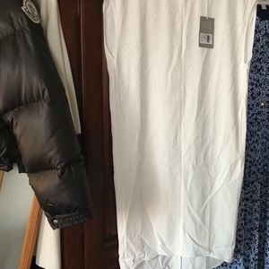 Everlane white dress size o 100percent triacetate